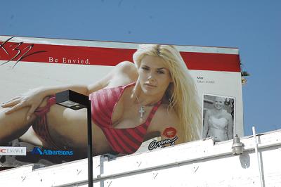 And looking down on it all, Anna Nicole Smith