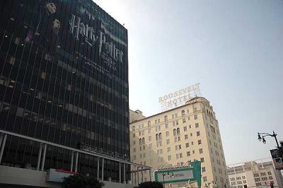 Hollywood Boulevard - Harry Potter at the famous Roosevelt Hotel?