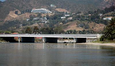 MALIBU - Malibu Creek and the Hughes Research Labs on the hill