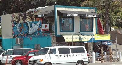 Surf shop on Pacific Coast Highway in Malibu 