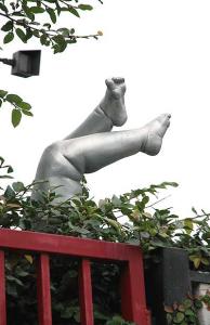 West of the core neighborhood ... feet ...