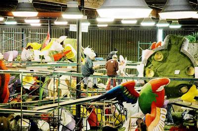 Working on the floats -