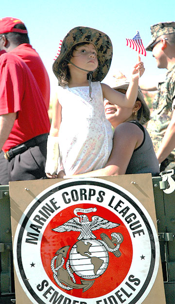 Marines at Rancho Bernardo parade, 4 July 2006