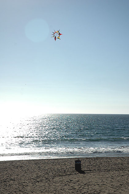 Kite over the water at the Santa Monica pier